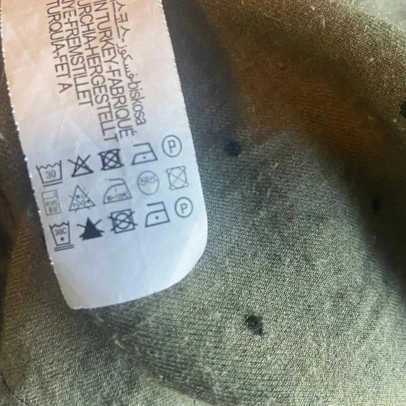 Zara Mini Tunic Dolman Dress Boho Green Pullover Long Sleeve Size M Medium Twee - Picture 11 of 13